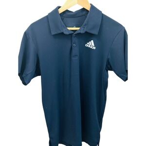 Adidas HEAT.RDY Mens Navy Blue Short Sleeve Golf Polo Shirt FS3777 Size M